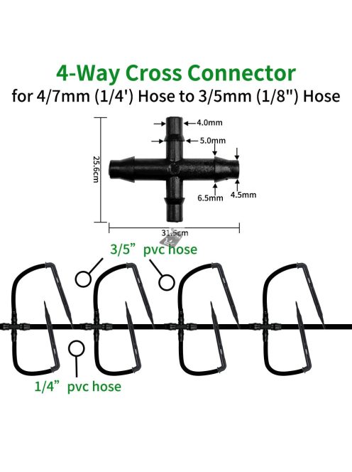 Üvegházi csepegtető öntözőrendszer készlet