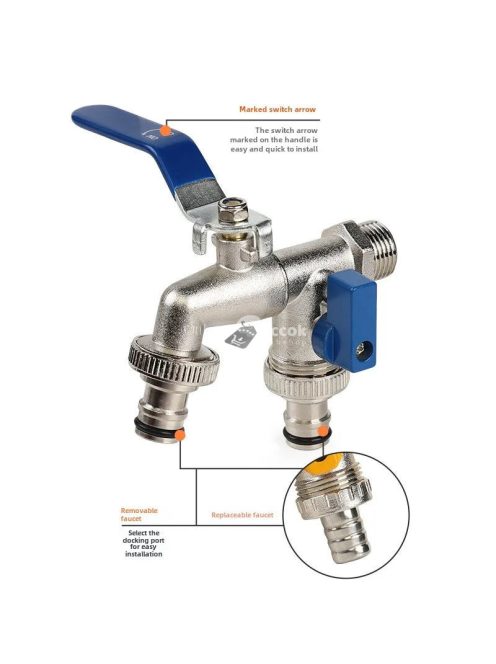 cinkötvözet kerti csap vízelosztó
