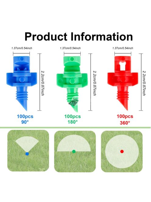 300db 360 fokos törésfúvóka – mikroszóró permetező, kerti öntözőrendszerhez