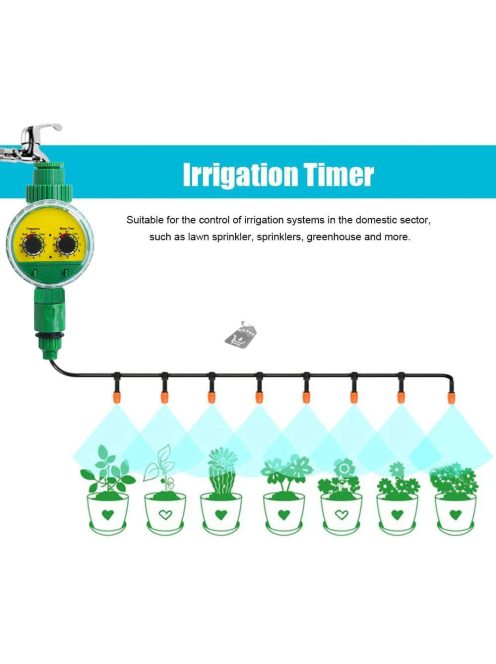 Zöld műanyag kerti elektronikus automata öntöző időzítő