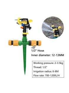   Menetes kerti forgó öntöző – automatikus 360 fokos vízpermetező