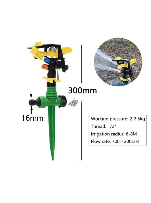 Menetes kerti forgó öntöző – automatikus 360 fokos vízpermetező