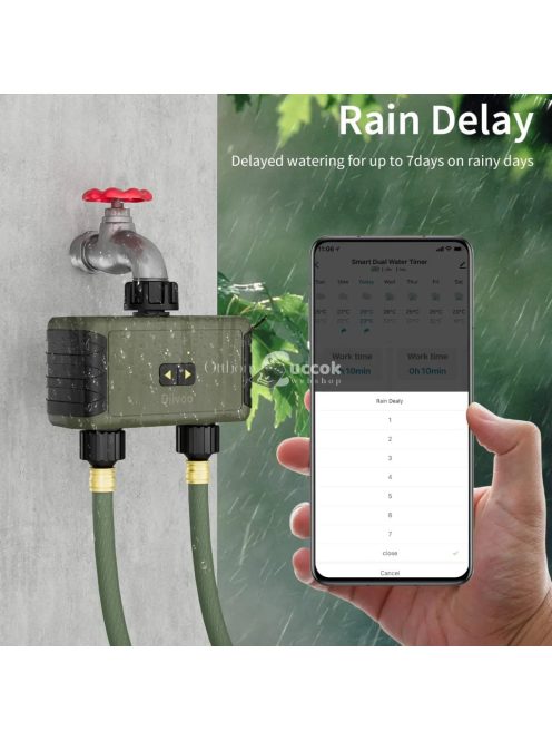 Diivoo automatikus öntöző vezérlő – vízidőzítő, Wi-Fi vezérlésű vízcsap szelep