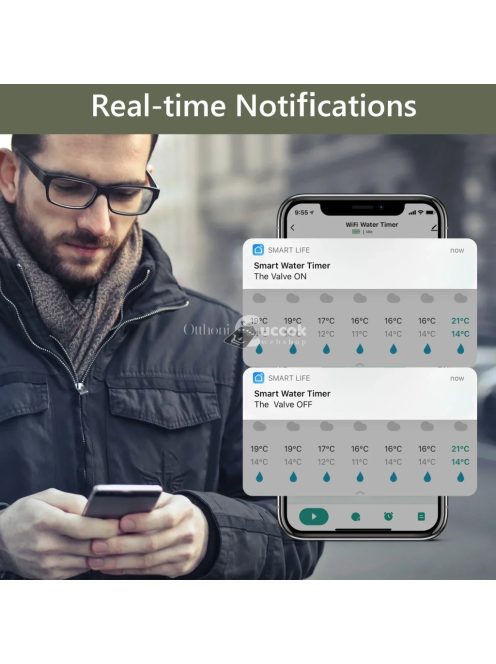 Diivoo automatikus öntöző vezérlő – vízidőzítő, Wi-Fi vezérlésű vízcsap szelep