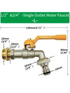 Réz csapadapter IBC víztartályhoz öntöző csatlakozóval
