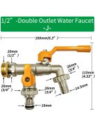 Réz csapadapter IBC víztartályhoz öntöző csatlakozóval