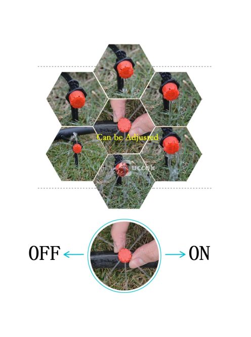 Állítható öntöző csepegtető és szórófej készlet (100 db)