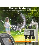 Kerti vízidőzítő – 3 zónás programozható automatikus öntöző időzítő, eső késleltető