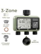 Kerti vízidőzítő – 3 zónás programozható automatikus öntöző időzítő, eső késleltető