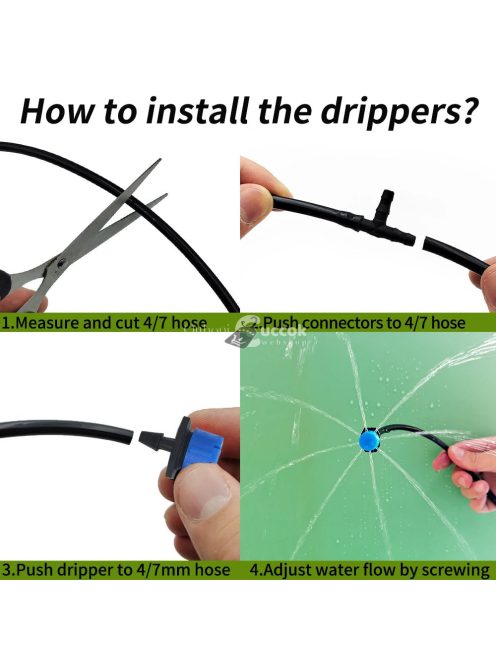 kék állítható 1/4'' öntöző ködpermetező csepegtető