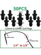 50 db 3-utas T-idom műanyag csőcsatlakozó