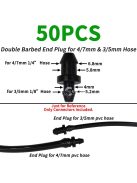 50 db 3-utas T-idom műanyag csőcsatlakozó