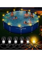 6 db napenergiás medence lámpa – vízálló LED lámpák medence díszítéshez