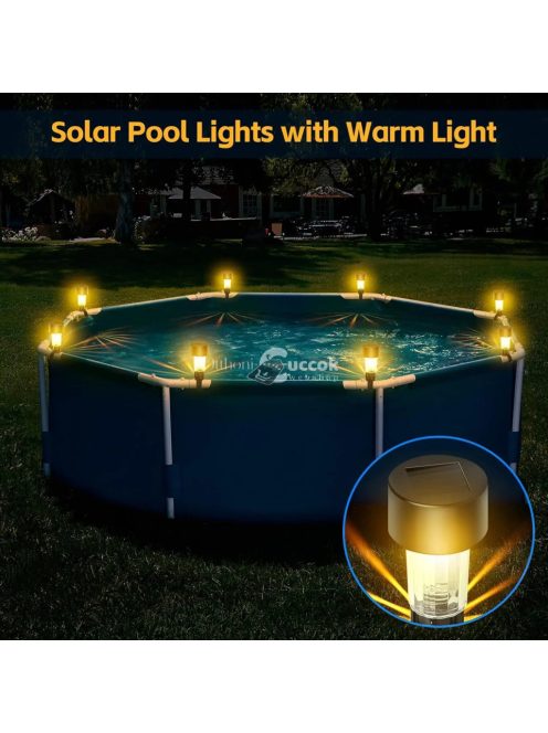 6 db napenergiás medence lámpa – vízálló LED lámpák medence díszítéshez