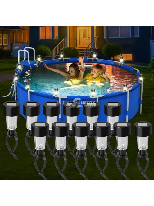 6 db napenergiás medence lámpa – vízálló LED lámpák medence díszítéshez