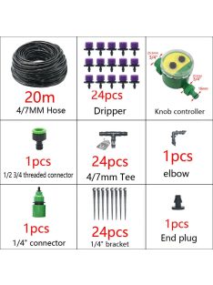   Automata csepegtető öntözőrendszer készlet időzítővel