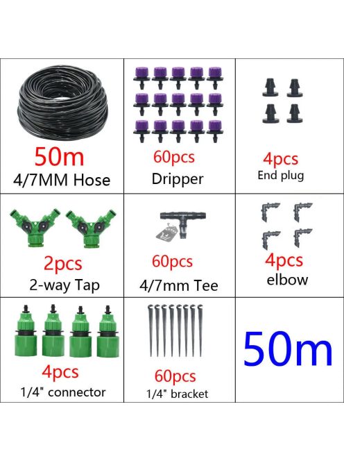 Automata csepegtető öntözőrendszer készlet időzítővel