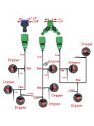 Automata csepegtető öntözőrendszer készlet időzítővel