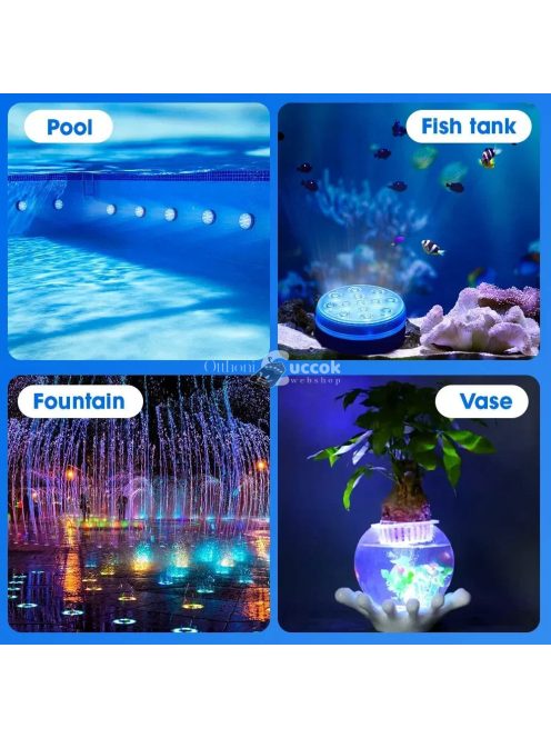 Víz alatti RGB LED lámpa távirányítóval