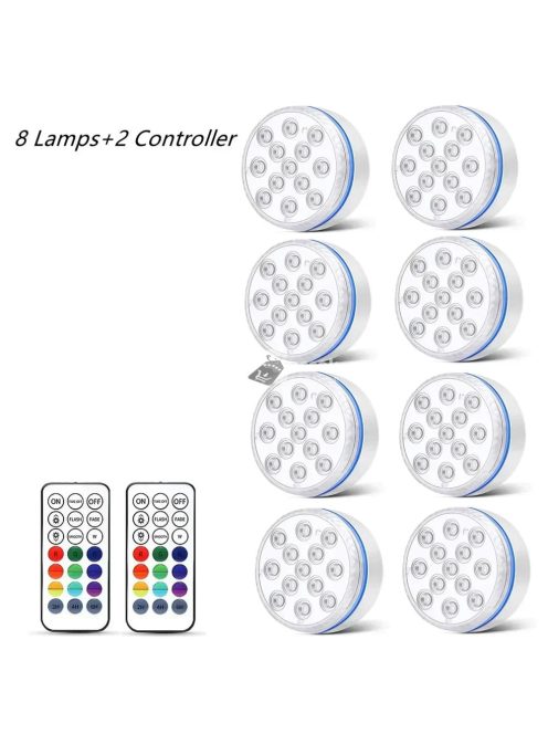 Víz alatti RGB LED lámpa távirányítóval