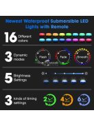 Víz alatti RGB LED lámpa távirányítóval