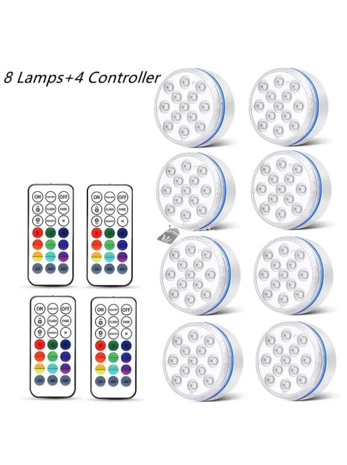 Víz alatti RGB LED lámpa távirányítóval