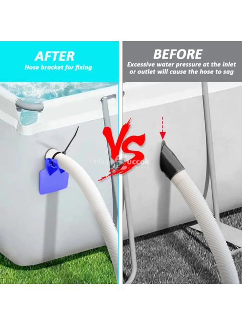 1db medence cső tartó – 30-38 mm-es csövekhez, Intex felületi medencéhez, rögzítő konzol