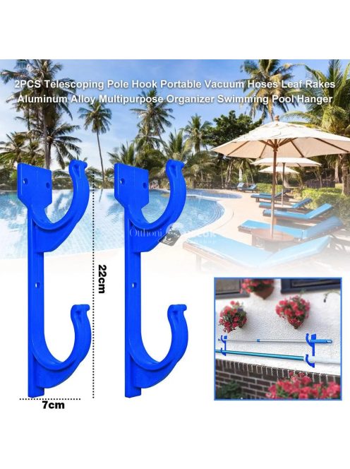 2 db medence tartó rúd akasztó készlet