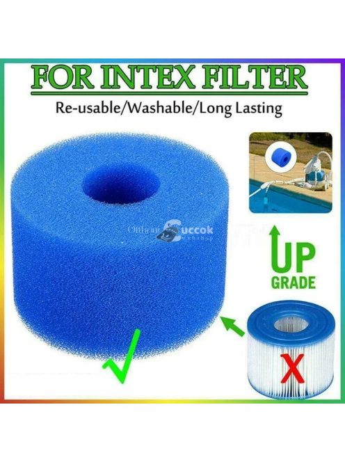 Újrahasználható hab szűrőelem medencéhez