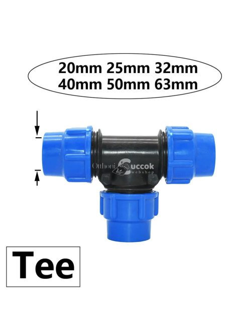 PE cső gyorscsatlakozó szelep T-elágazóval