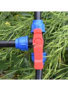 PE cső gyorscsatlakozó szelep T-elágazóval