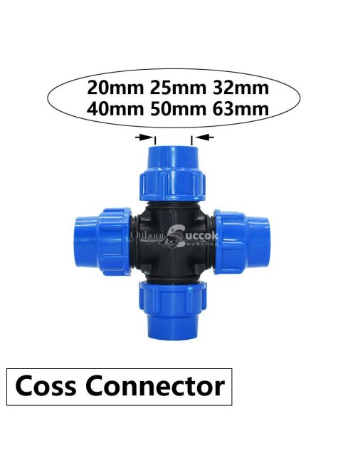 PE cső gyorscsatlakozó szelep T-elágazóval