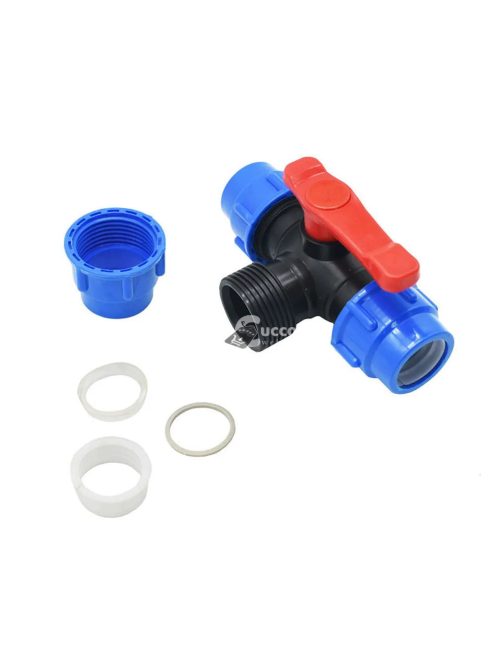 PE cső gyorscsatlakozó szelep T-elágazóval