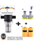 Kert öntöző szűrő gyorscsatlakozóval