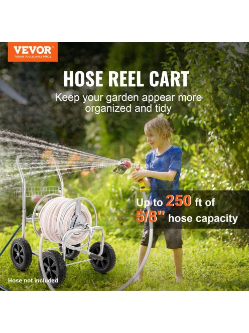 Tömlőfeltekercselő kocsi kültéri öntözéshez