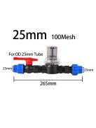 Öntözőcső szűrő különböző hálóval