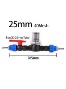 Öntözőcső szűrő különböző hálóval