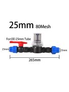 Öntözőcső szűrő különböző hálóval