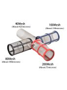 Öntözőcső szűrő különböző hálóval