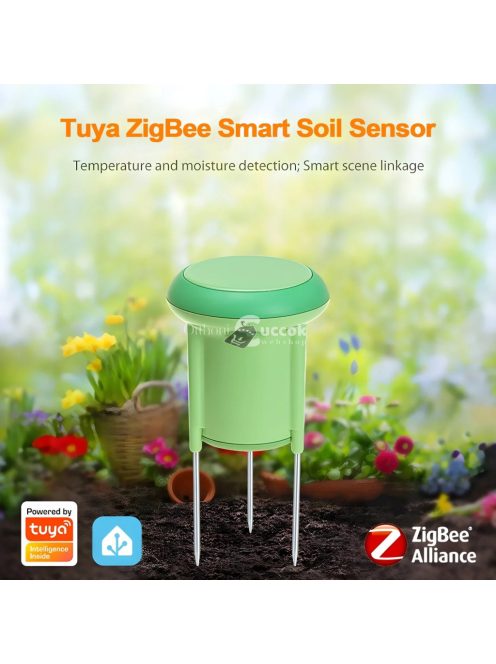 okos talajérzékelő – hőmérséklet- és páratartalom mérő, talajnedvesség-érzékelő, automatikus öntöző rendszerhez