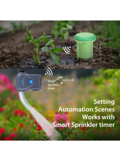 okos talajérzékelő – hőmérséklet- és páratartalom mérő, talajnedvesség-érzékelő, automatikus öntöző rendszerhez