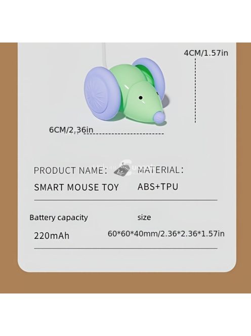 Interaktív macskajáték elektromos egér