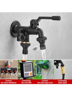 Fagyálló kültéri vízcsap két kimenettel