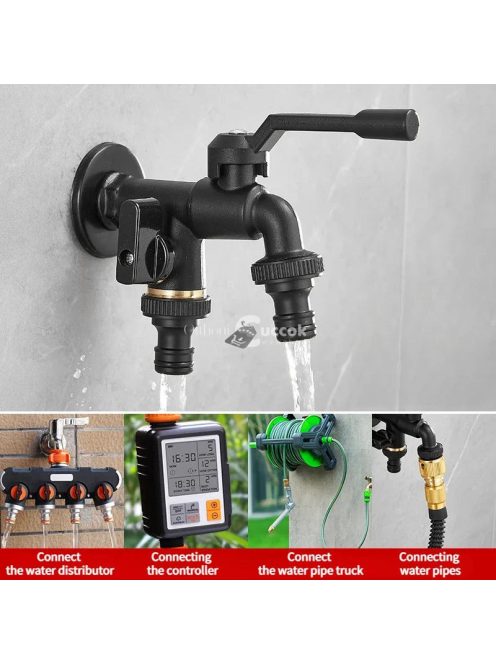 Fagyálló kültéri vízcsap két kimenettel