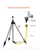 Forgó öntöző állvány 360 fokos vízsugárral