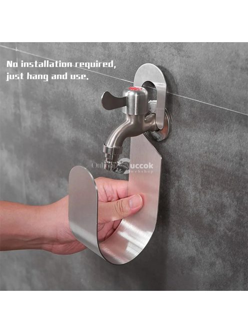 Ezüst Falra szerelhető tömlő tároló állvány