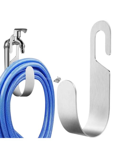 Ezüst Falra szerelhető tömlő tároló állvány