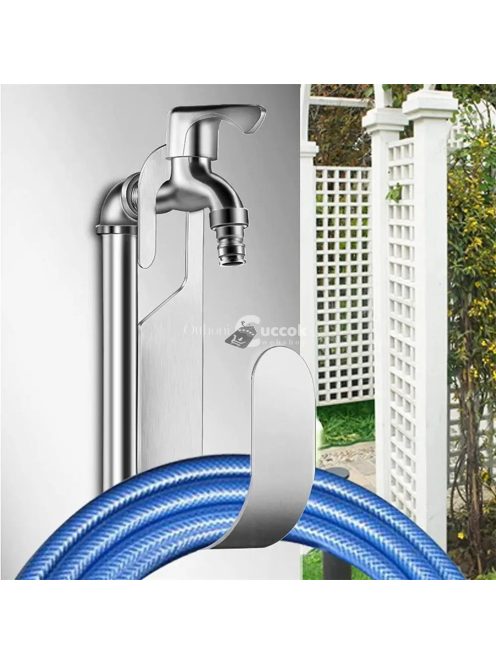 Ezüst Falra szerelhető tömlő tároló állvány