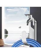 Ezüst Falra szerelhető tömlő tároló állvány