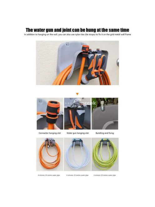 Falra szerelhető víztömlő, slag tároló keret